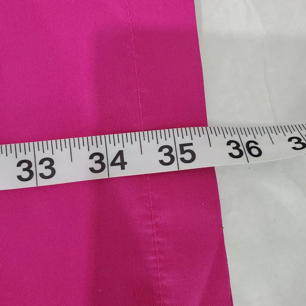 Talbots 100% silk sheath dress 6P Textured Fuschia Hot Pink Taffeta Shirt Dress - Picture 13 of 16